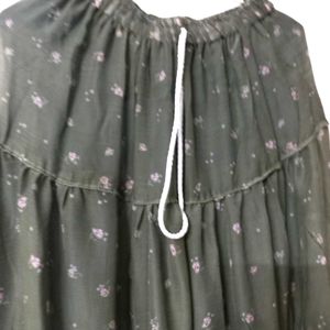 Tiered Floral Skirt