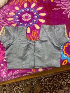 Silver Net Saree With Rani Colour Flowers 🌺 Print