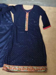 wedding wear dress with heavy dupatta work