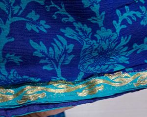 Georgette Kurta With Zari Border And Leggings