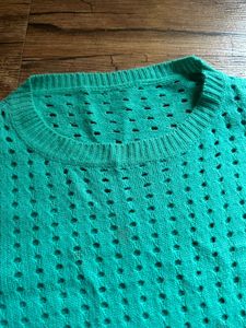 Teal Crop Knit Sweater