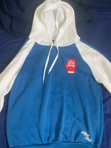 Blue & White Graphic Hoodie