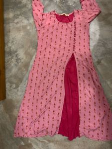 Pink Printed Kurta