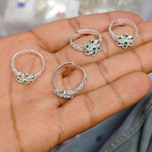 Pure silver toe ring Two Pair