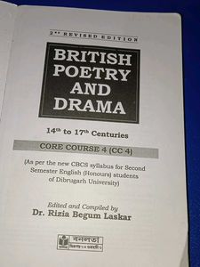 British Poetry And Drama
