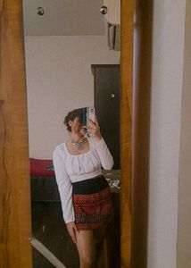 Mini Black Boho Skirt