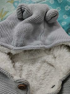 Cute Bear Hoodie Jacket woollen