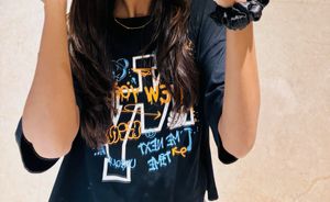 Graphic Print Black T-shirt