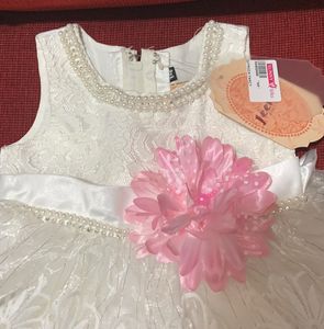 Pretty White Fancy Frock With 4 Layers