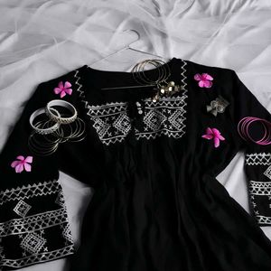 Elegant Black Kurta🪞✨