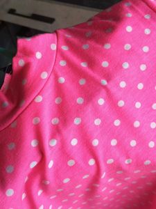 Pink Polka Dot Top