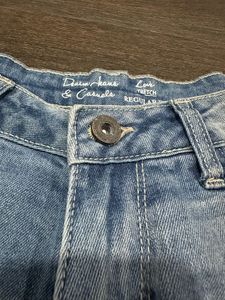 Denim Shorts with Tribal Print