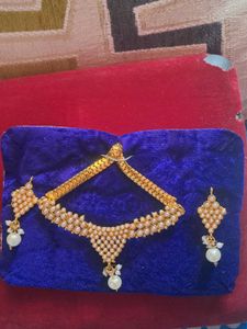 Pearl Ethnic Golden Jewellery Set