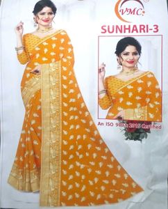 Elegant Orange Saree