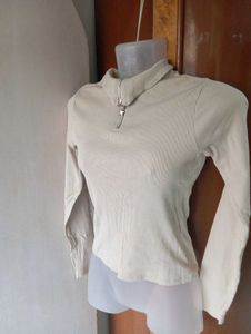 Grey Long Sleeve Top