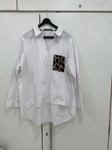 🐅Wild Card Poplin!Chic Leopard Pocket Blouse 🐆