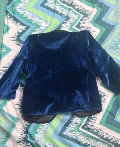 Baby Hug Party Wear Boys Blue Velvet Blazer