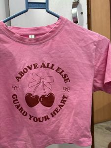 Lana Del Rey Inspired Light Pink Crop Tshirt