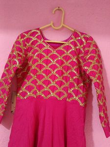Elegant Pink Ethnic Gown