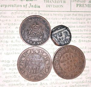 4 Indian Antique Coin Collection