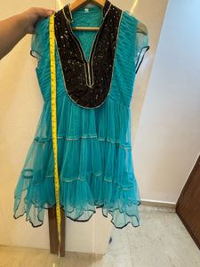 Blue Net Party Dress