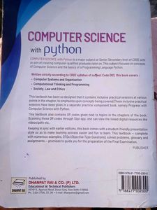 Computer Science Python Book Class 11th