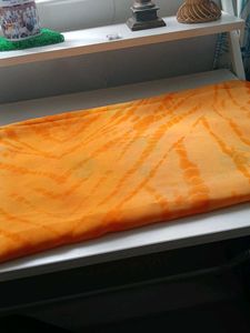 Orange Floral Saree New