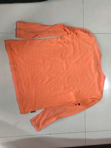 Orange Graphic Long Sleeve Tee