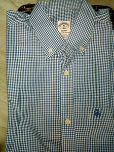 NEW BROOKS BROTHER&#39;S Blue Checked Shirt