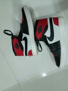 Red, Black, White High Top Sneakers