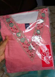 Extremely Beautiful Brand New Pink Banarasi Suit S