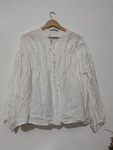 White Peasant Top