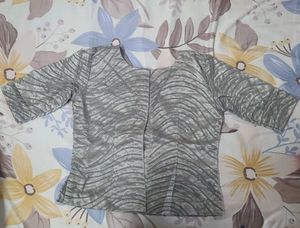 Elegant Grey Textured Top