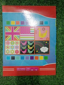 Combo Of Scrap Book, Scissors,Tape, Colour Sheet