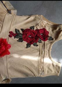 Very Beautiful And Elegant Pretty Golden Gown