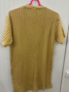 Mustard Ribbed T-Shirt