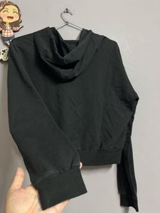 Graphic Print Cropped Hoodie