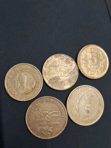 5rs Coins Of Different Designs