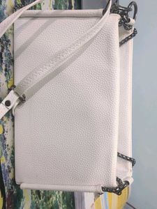 White Chain Detail Bag