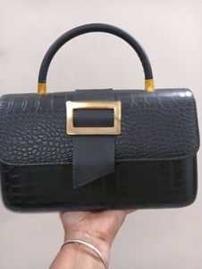 Chic Black Top Handle Bag