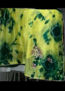 Jaipuri mirror work saree