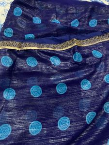 Stylish Dark Blue Saree 💙