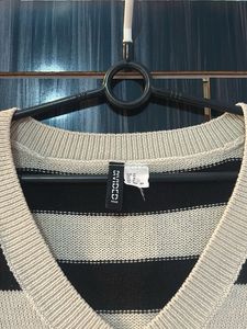 Striped V-Neck Sweater