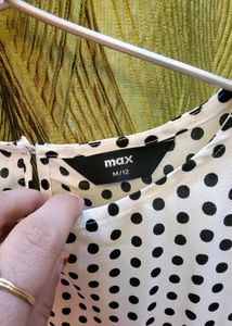 Polka Dot Tie-Waist Top
