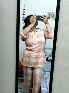 Cute Checkered Pajama Set