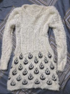 Fluffy Knit Mini Dress