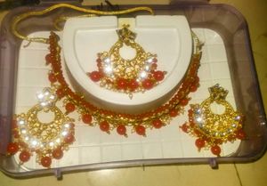 Red &amp; Gold Jewelry Set