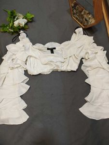 Forever 21 Ruffle Crop Top