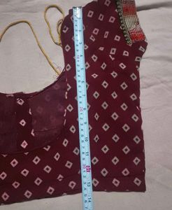 Maroon Diamond Pattern Blouse