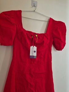 Elegant Red Corset Dress